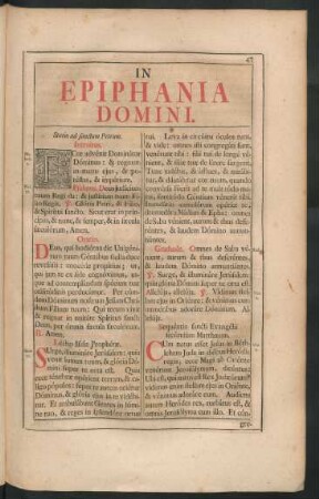 In Epiphania Domini.