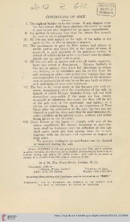 Conditions of Sale