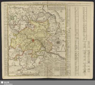 Accurate Geographische Delineation Der Dioeces Und Des Ammtes Dresden, mit allen ihren und denen angraentzenden Staedten, Flecken und Dorffschafften