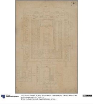 Schloss Orianda auf der Krim. Antikischer Entwurf. Grundriss der Schlossanlage