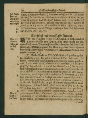 Der fünff und dreyssigste Articul.