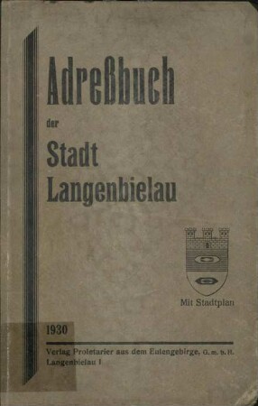 Adreßbuch der Stadt Langenbielau