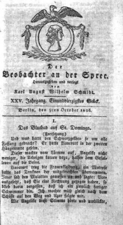 41. Stueck, 9. Oktober 1826