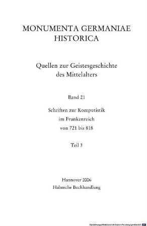 Schriften zur Komputistik im Frankenreich von 721 bis 818, 3