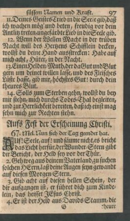 Aufs Fest der Erscheinung Christi