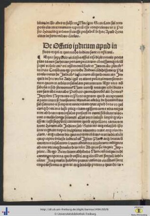 De Officio iudicum apud inferos et qui et quomodo iudices sunt constituti.