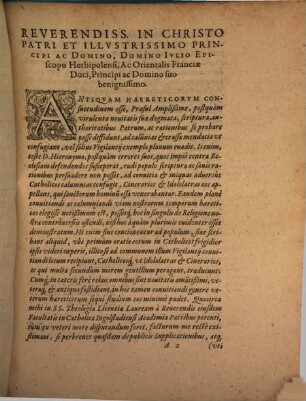 De Pvblicis Catholicorvm Svpplicationibvs, Et Religiosis Processionibvs Theses : In Catholica Et Celebri Ingolstadiensi Academia Anno M.D.LXXXI. VII. Id. Iunij ad publicam Disputationem propositae