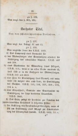 Sechster Titel. Von dem schiedsrichterlichen Verfahren