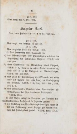 Sechster Titel. Von dem schiedsrichterlichen Verfahren