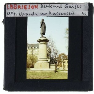 Uppsala, Börjeson, Denkmal für Erik Gustaf Geijer