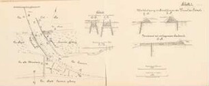 Dievenower Durchstich, Cammin: Lageplan 1:2500, Schnitte 1:150