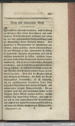 Drey und siebenzigster Brief