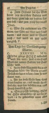Am Tage der Verkündigung Mariae.