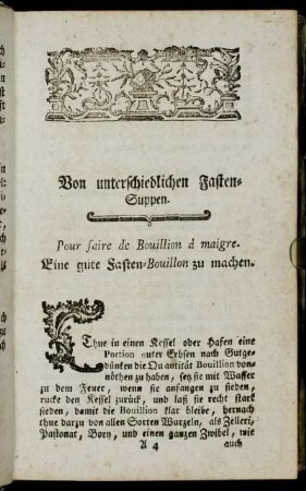 Von unterschiedlichen Fasten-Suppen.