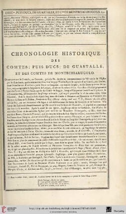 Chronologie historique des comtes, puis ducs, de Guastalle, et des comtes de Montechiarugolo