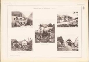Gehöfte, Spitz und Weißenkirchen: Ansichten (aus: Das Bauernhaus in Österreich-Ungarn, hrsg.v. Ingenieur- und Architektenverein, 1906)