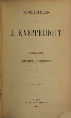 Geschriften, 10.11