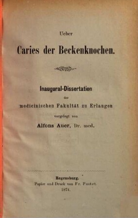 Ueber Caries der Beckenknochen