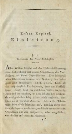 Erstes Kapitel. Einleitung