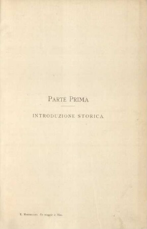 Parte prima. Introduzione storica