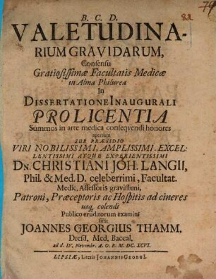 Valetudinarium gravidarum