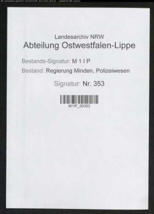 Transport und Lagerung von brisanten Sprengstoffen, Besonderes, Band 1