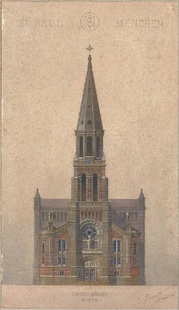 Beisbarth, C; München; St. Paul - Vorderseite (Ansicht)