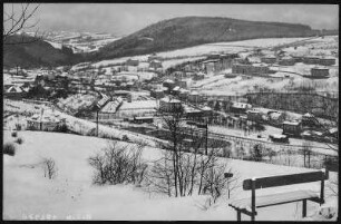Bad Gottleuba. Blick auf Gottleuba im Winter
