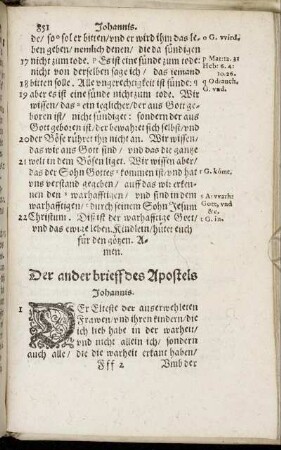 Der ander brieff des Apostels Johannis.