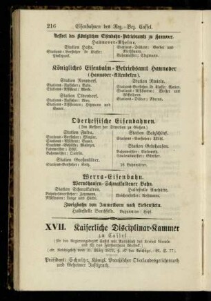 Kaiserliche Disciplinar-Kammer zu Cassel