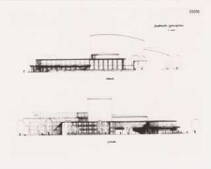 Stadttheater, Gelsenkirchen: Foto von Inv.Nr. 35912: Ansicht Süd/Ost 1:200