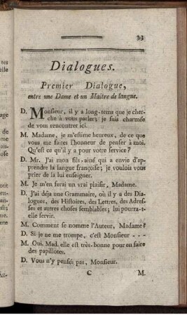 Dialogues.