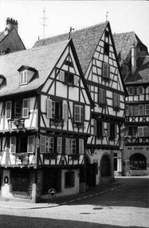 Colmar: Fachwerkhäuser vom Alten Rathaus aus