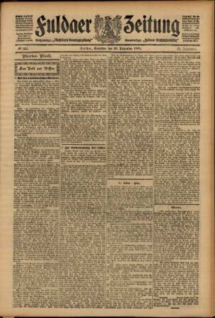 Vierte Ausgabe vom Samstag, den 19. Dezember 1908.