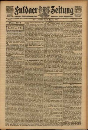 Vierte Ausgabe vom Samstag, den 19. Dezember 1908.