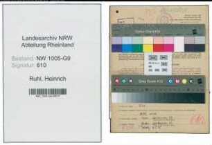 Entnazifizierung Heinrich Ruhl , geb. 02.09.1902 (Bauunternehmer)
