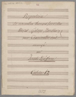 6 Polkas, arrangiert, cl, HenK WoO 119/12 - BSB Mus.Schott.Ha 11207-2
