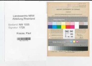 Entnazifizierung Paul Krause , geb. 05.06.1914 (Bergbauangestellter)