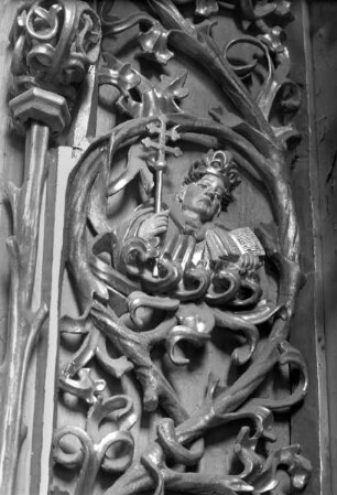 Halbfigur des heiligen Gregor als Kirchenvater