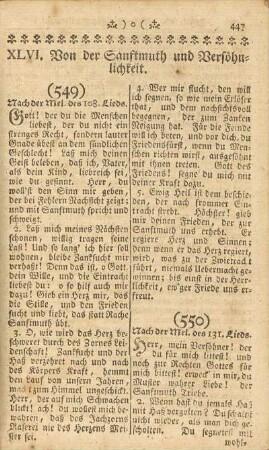 XLVI. Von der Sanftmuth und Versöhnlichkeit