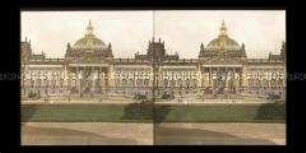 Reichstagsgebäude und Bismarck-Nationaldenkmal am Platz der Republik, Berlin