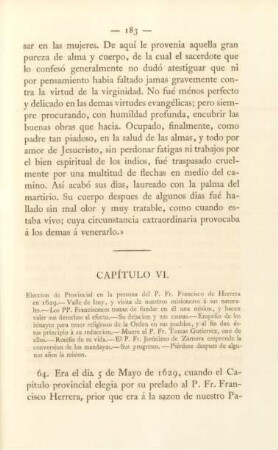 Capítulo VI. Eleccion de provincial en la persona del P. Fr. Francisco de Herrera en 1629 ...