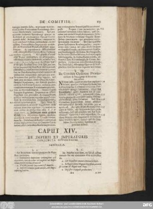 Caput XIV. De Imperii Et Imperatoris Coniuncta Oppositione.