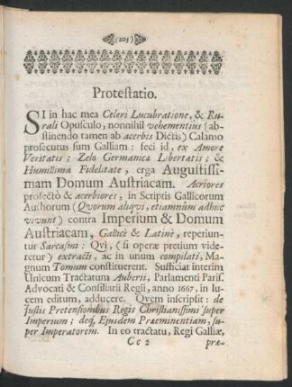 Protestatio.
