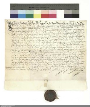 Revers Moritz Burkhards vom Stein zu Sondheim vor der Rhön bezüglich der Belehnung mit einem Hof in Rannungen durch Maximilian [III. Erzherzog von Vorderösterreich], kaiserlicher Kommissar des Klosters Fulda