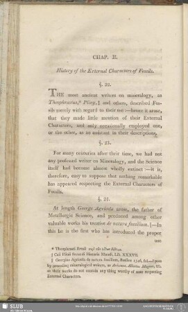 Chap. II. History of the External Characters of Fossils
