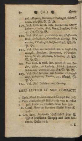 Libri Leviter Et Non Compacti.