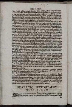 Resolutio Propositarum Quaestionum. I.