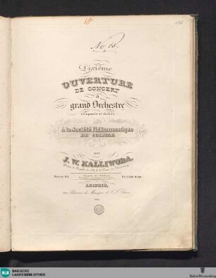 Dixième Ouverture De Concert à grand Orchestre : Oeuvre 142