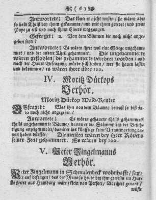 IV. Moritz Dürkops Verhör.